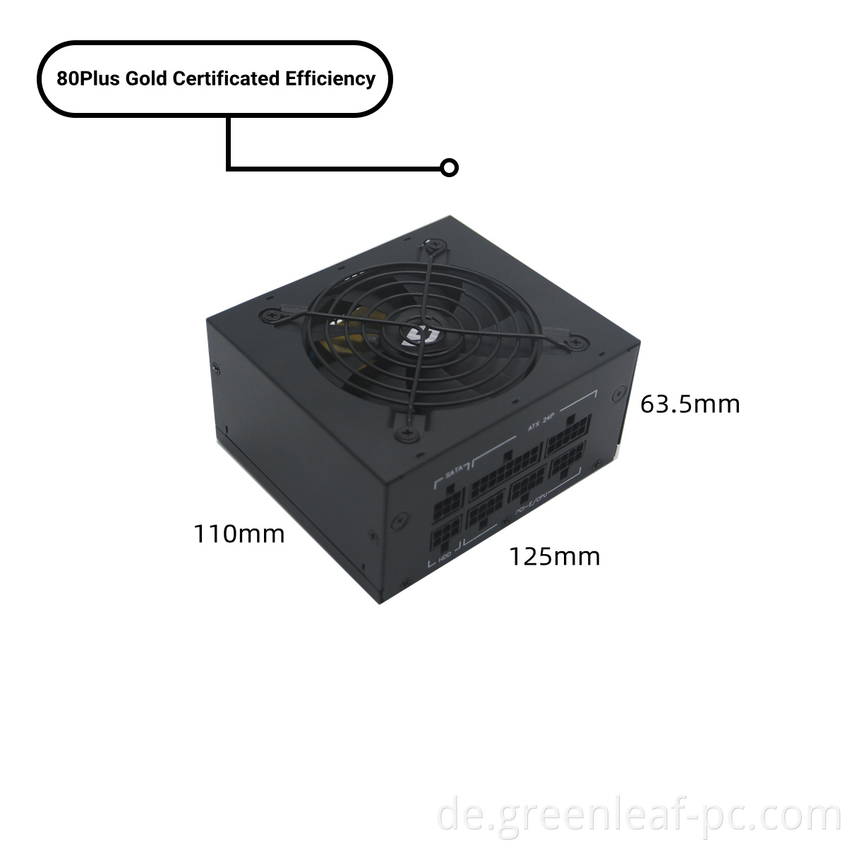 Green Leaf Fully Modular 80Plus Gold SFX PSU